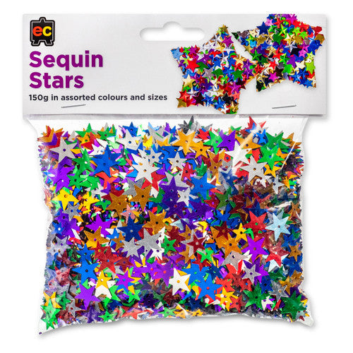 Educational Colours Assorted Sequin Stars 150g