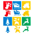 Educational Colours Christmas Stencils Set of 6