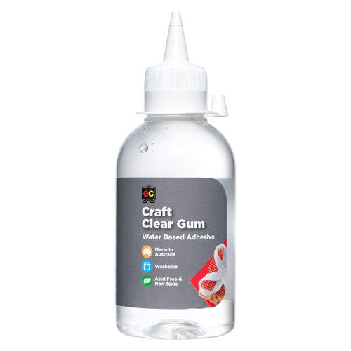 Educational Colours Clear Craft Gum Water Based Adhesive 250ml