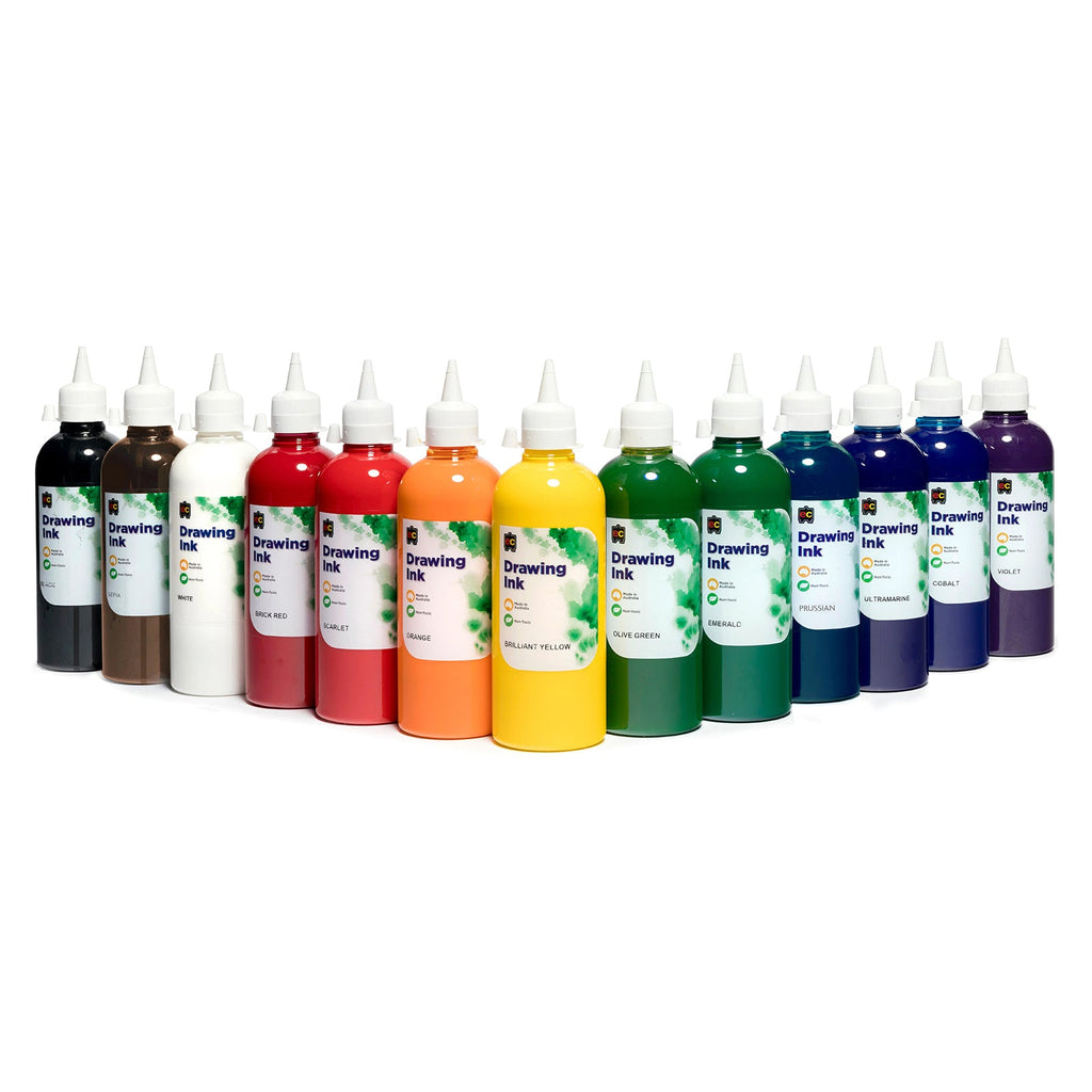 Educational Colours Drawing Ink 500ml Brick Red