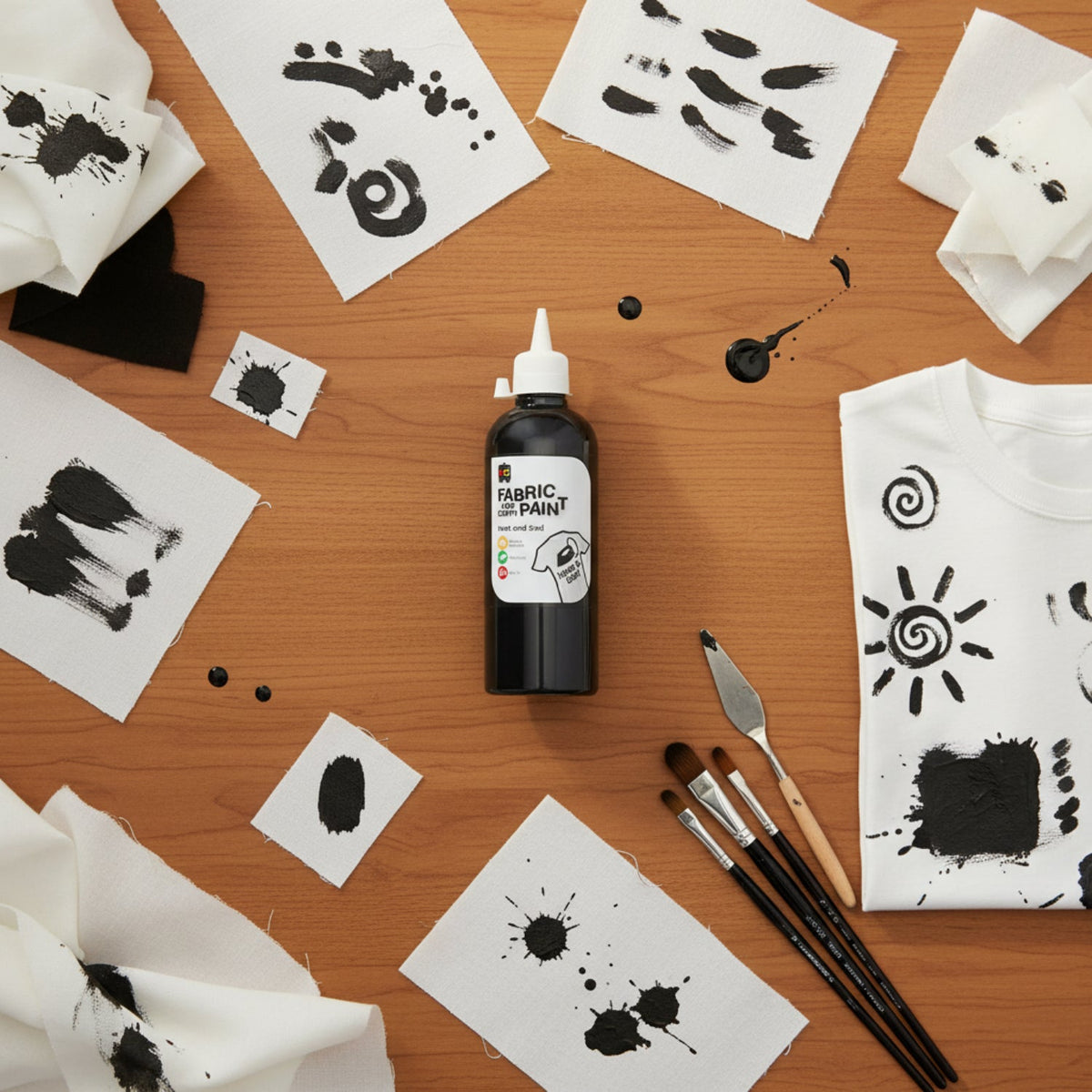 Fabric and Craft Paint 500ml Black