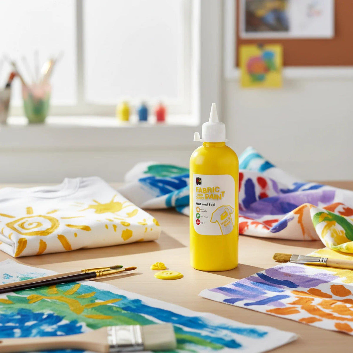 Fabric and Craft Paint 500ml Yellow