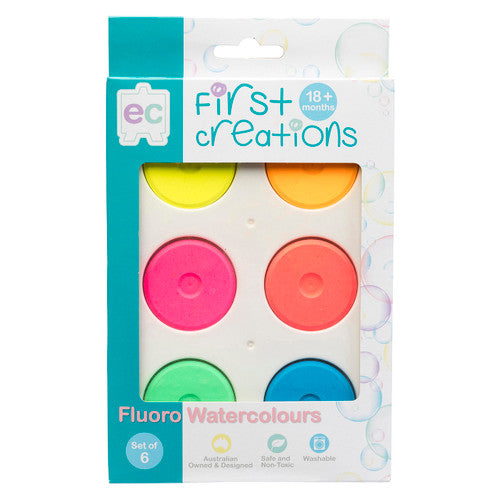 Educational Colours First Creations Fluoro Watercolours Set of 6