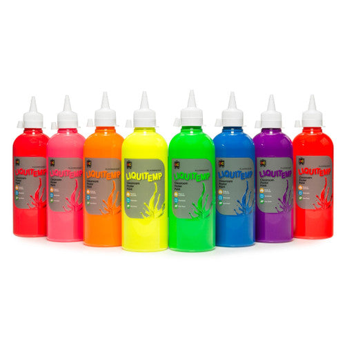 Educational Colours Fluorescent Liquitemp Poster Paint 500ml Yellow