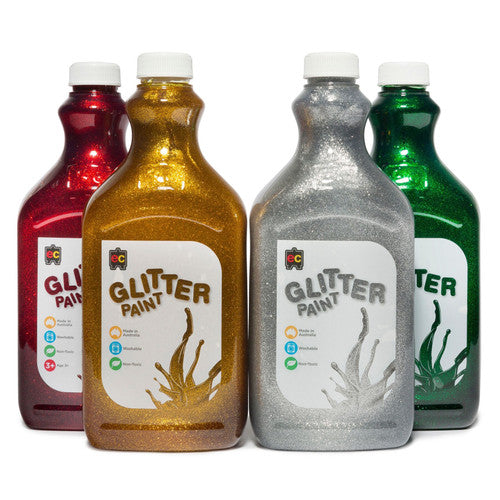 Educational Colours Glitter Paint 2L Red