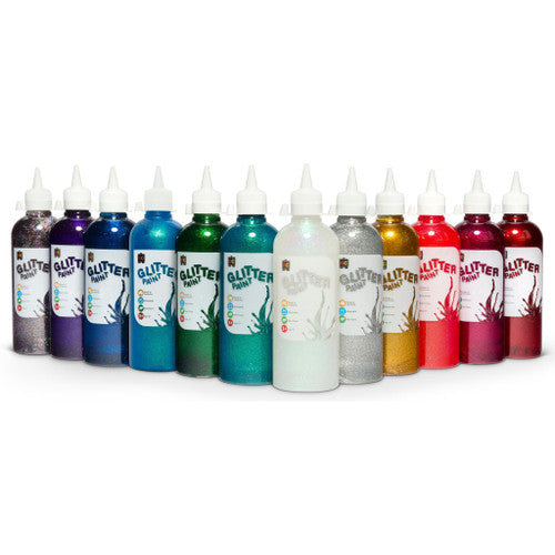 Educational Colours Glitter Paint 500ml Magenta