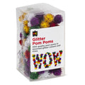 Educational Colours Glitter Pom Poms Pack of 200