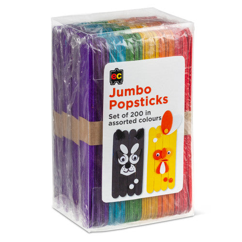 Educational Colours Jumbo Coloured Popsticks Set of 200