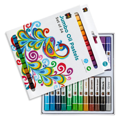 Educational Colours Jumbo Oil Pastels Pack of 24
