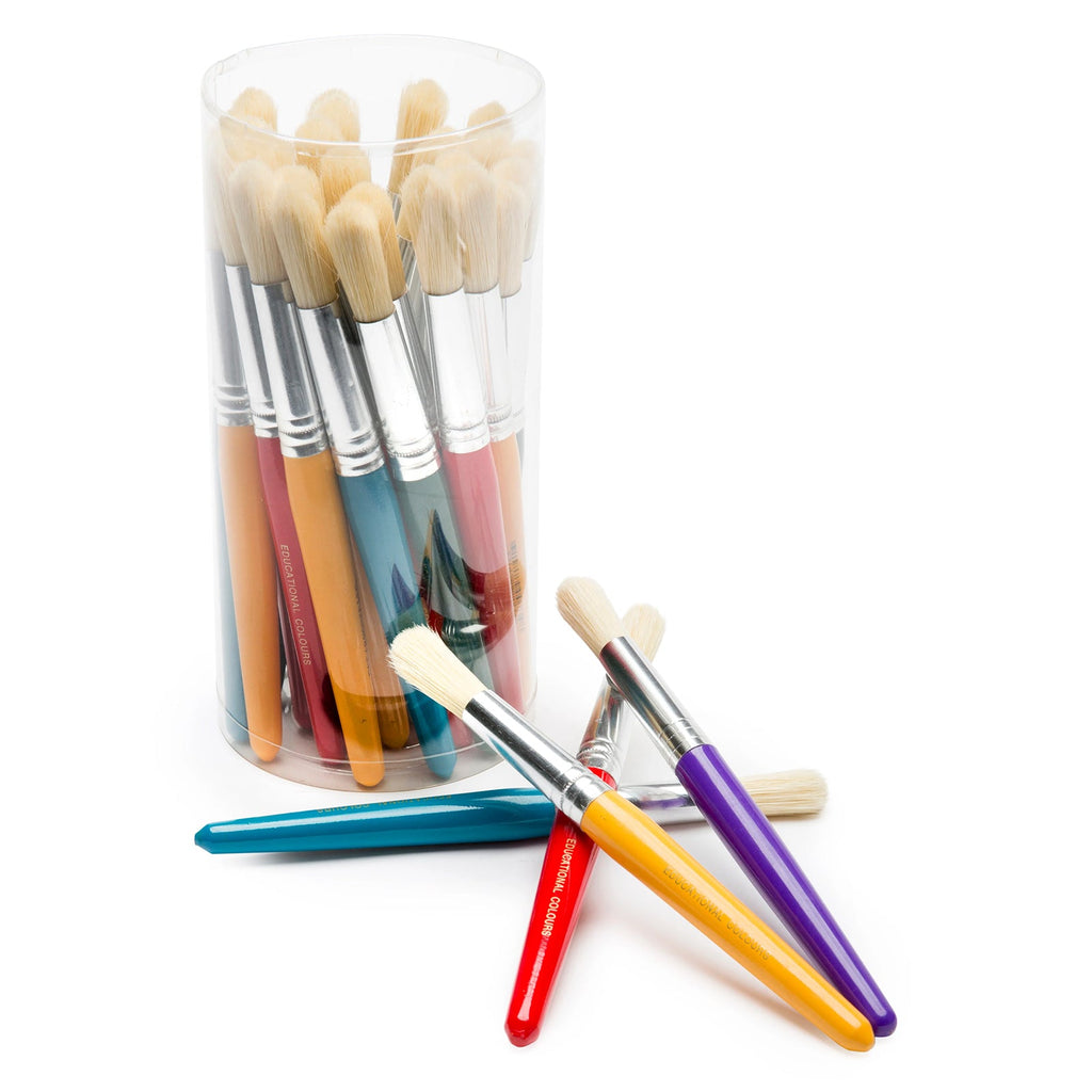 Educational Colours Jumbo Round Stubby Brush Tub 30
