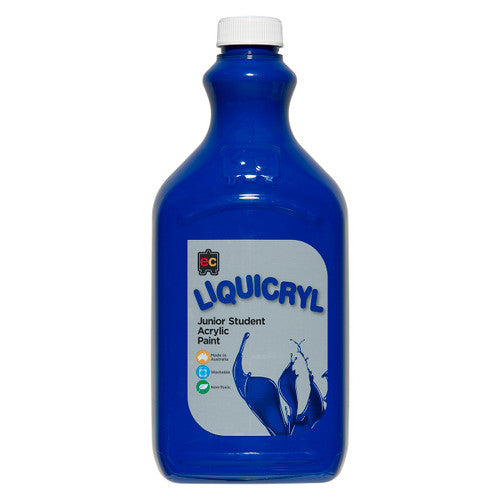 Educational Colours Liquicryl Junior Student Acrylic Paint 2L Brilliant Blue