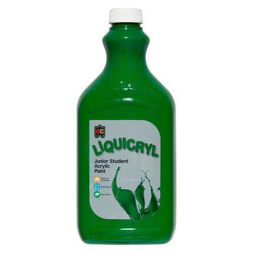 Educational Colours Liquicryl Junior Student Acrylic Paint 2L Brilliant Green