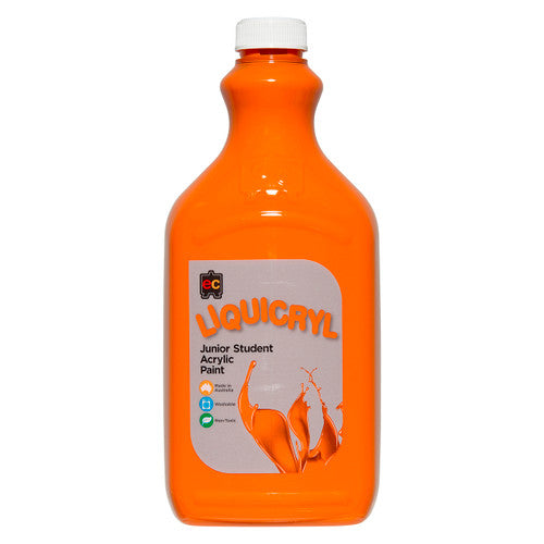 Educational Colours Liquicryl Junior Student Acrylic Paint 2L Orange