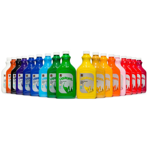 Educational Colours Liquicryl Junior Student Acrylic Paint 2L Sky Blue