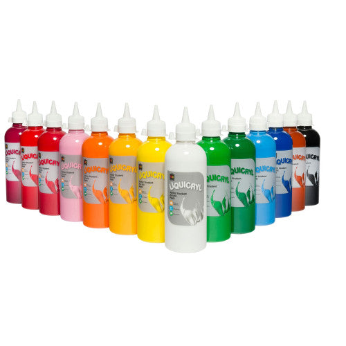 Educational Colours Liquicryl Junior Student Acrylic Paint 500ml Brilliant Yellow