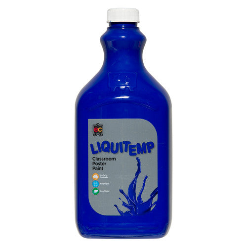 Educational Colours Liquitemp Classroom Poster Paint 2L Brilliant Blue