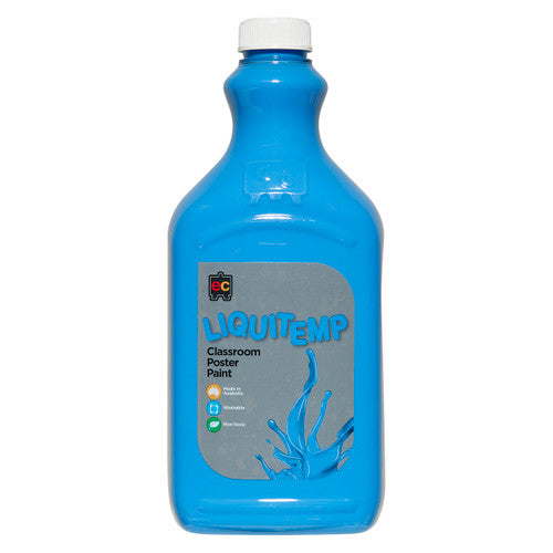Educational Colours Liquitemp Classroom Poster Paint 2L Sky Blue