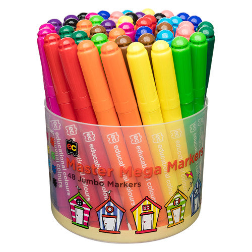 Educational Colours Master Mega Markers Tub of 48