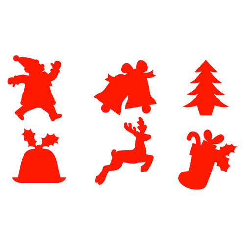 Educational Colours Paint and Dough Stampers Christmas Set of 6