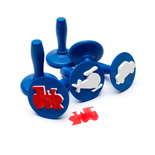 Educational Colours Paint and Dough Stampers Transport Set of 6