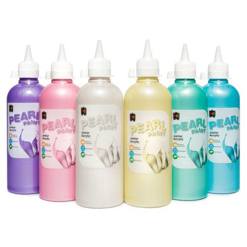 Educational Colours Pearl Paint Junior Acrylic 500ml Pink