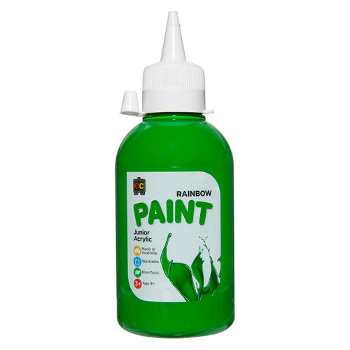 Educational Colours Rainbow Junior Acrylic Paint 250ml Leaf Green