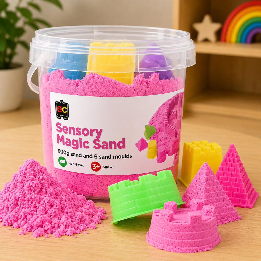 Sensory Magic Sand with Moulds 600g Pink
