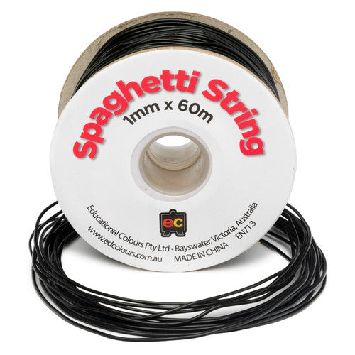 Educational Colours Spaghetti String 60m Black