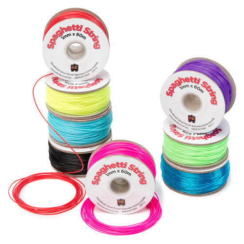 Educational Colours Spaghetti String 60m Black