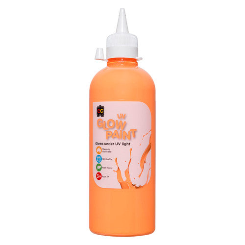 Educational Colours UV Glow Paint 500ml Orange