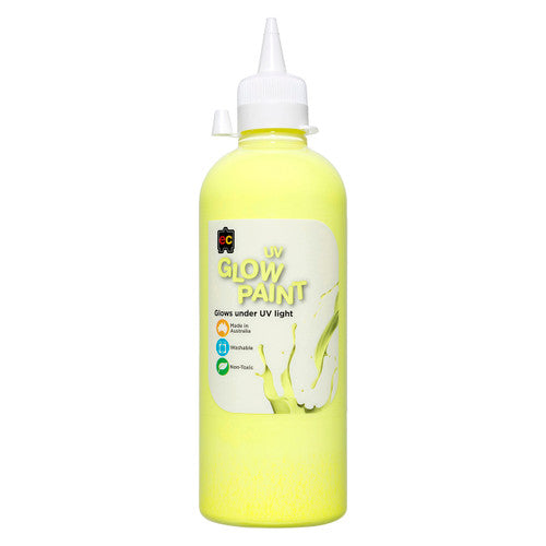 Educational Colours UV Glow Paint 500ml Yellow