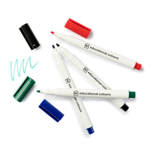 Educational Colours Whiteboard Markers Thin Set of 4