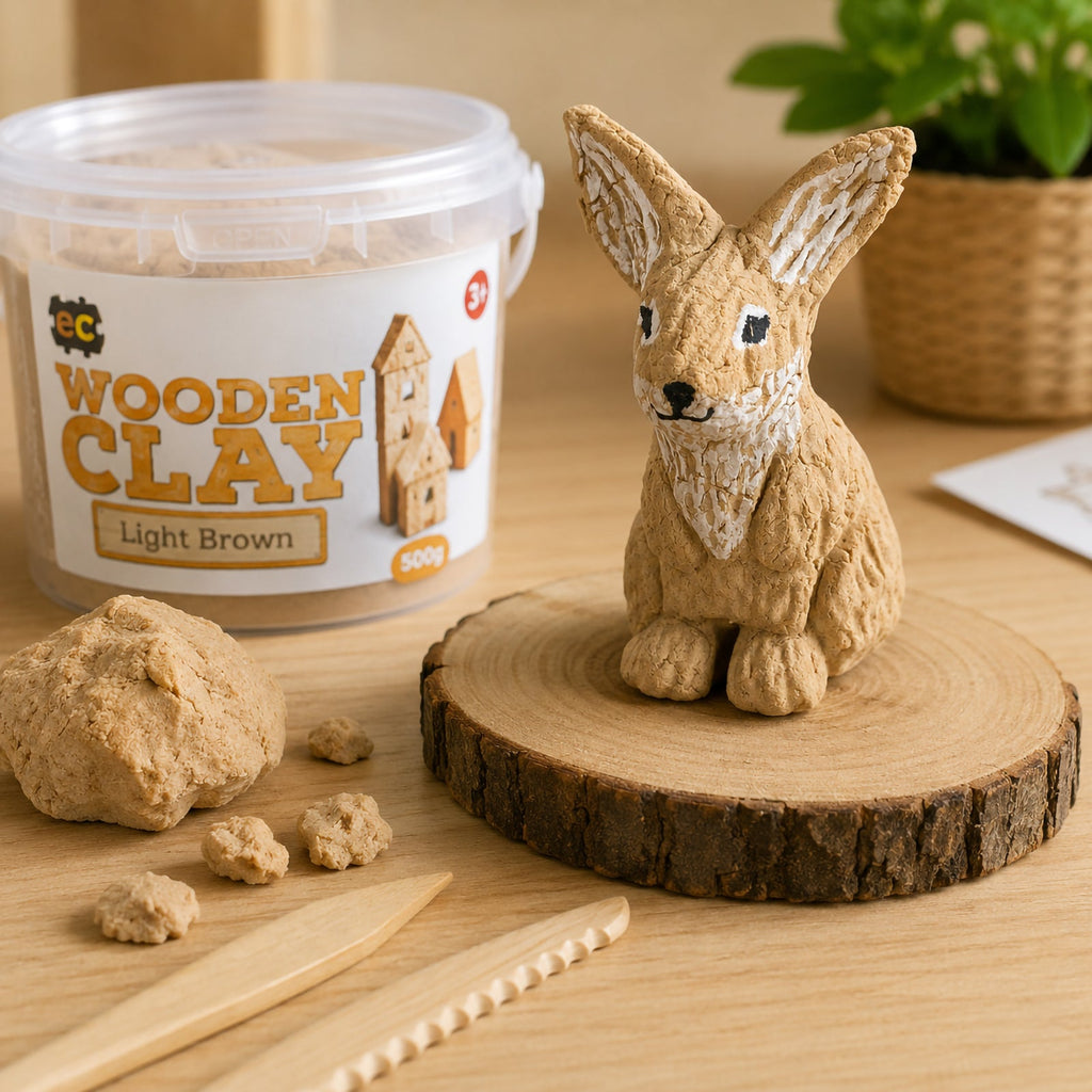 Wooden Clay 500g Light Brown
