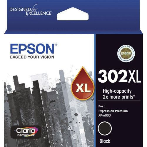 Epson 302XL High Yield Claria Premium Ink Cartridge Black