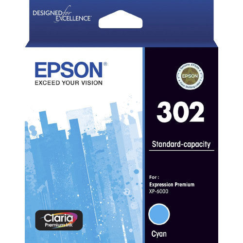 Epson 302 Standard Capacity Claria Premium Ink Cyan