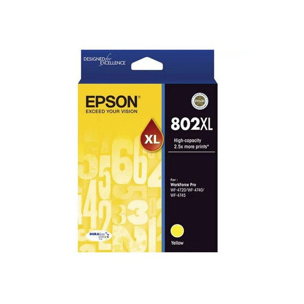 Epson 802XL High Yield DURABrite Ultra Ink Cartridge Yellow