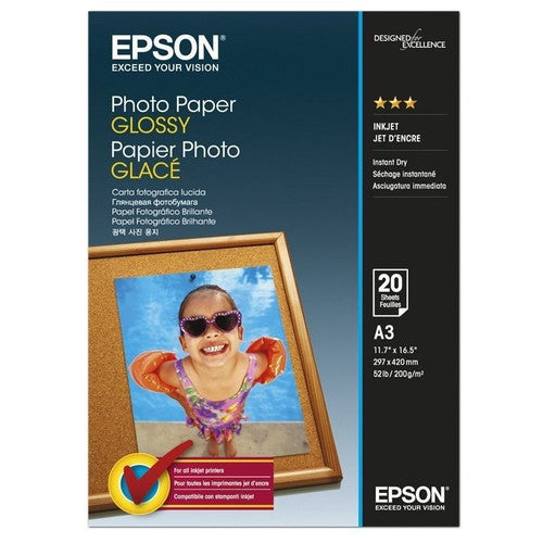 Epson C13S042536 Gloss Photo Paper A3 200gsm Pack 20 Sheets