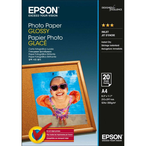 Epson S042538 Glossy Photo Paper A4 Pack 20 Sheets
