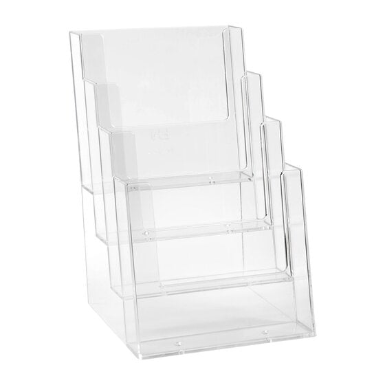 Esselte 42869 Brochure Holder A5 Portrait 4 Tier 4 Compartments