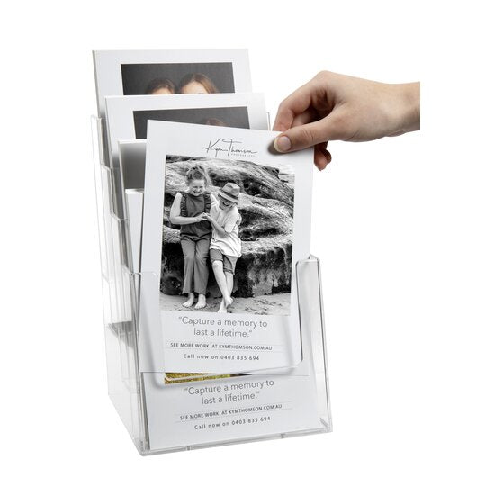 Esselte 42869 Brochure Holder A5 Portrait 4 Tier 4 Compartments