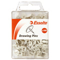 Esselte Drawing Pins White Hangsell Pack 100