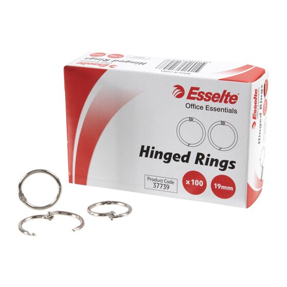 Esselte Hinged Rings No 7 19mm Box of 100