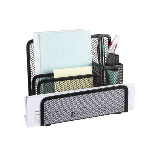 Esselte 48459 Desk Organiser Metal Mesh Black