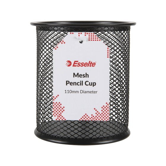 Esselte 47547 Pencil Cup Metal Mesh Black