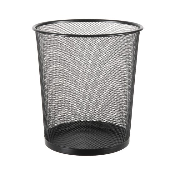 Esselte Metal Mesh Waste Bin 10 Litre Black
