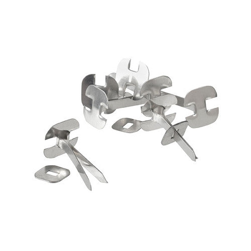 Esselte Paper Binders 13mm Silver Box 200