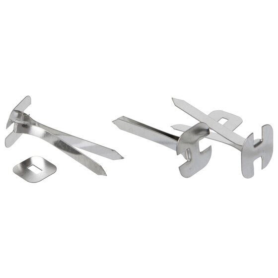Esselte Paper Binders 38mm Silver Box 200