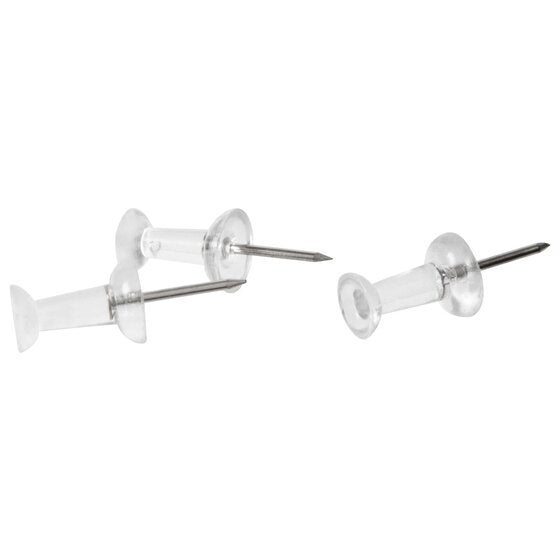 Esselte 46742 Push Pins Clear Pack 50