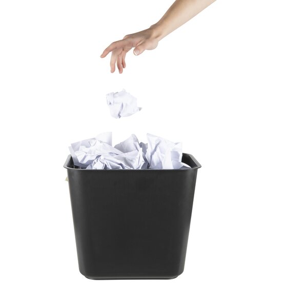 Esselte SWS Plastic Waste Bin 30 Litre Black