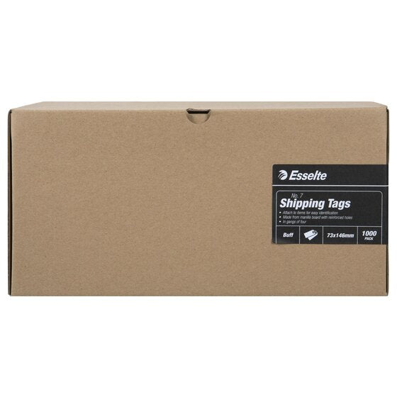 Esselte Shipping Tags No 7 73x146mm Buff Box 1000